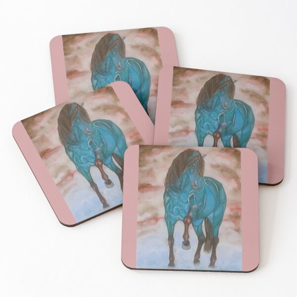Item preview, Blue andalusian horse piaffe  designed and sold by horseaddicted.