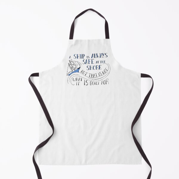 Item preview, A Ship is Always Safe at the Shore Quote on White designed and sold by Maddy Bennett.