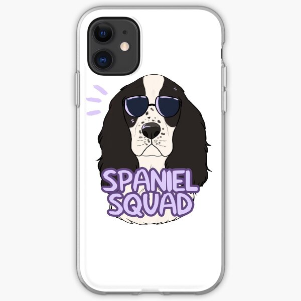 SPANIEL SQUAD (black and white) iPhone Soft Case