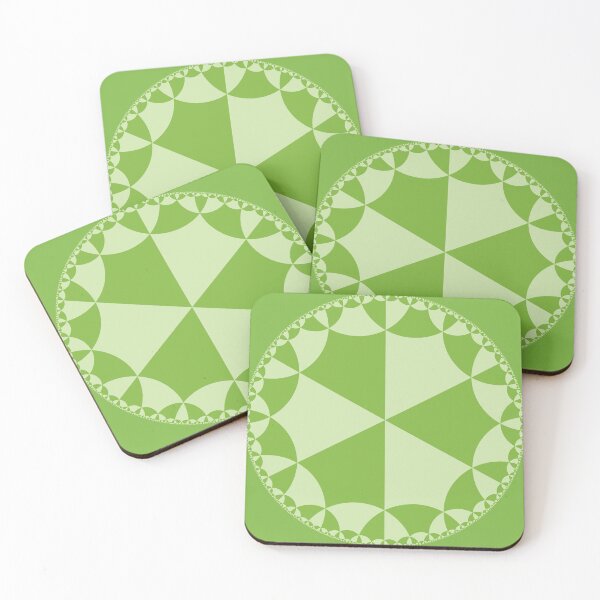 Item preview, hyperbolic square tiling green designed and sold by egg-pdf.