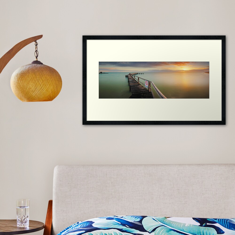 No Diving, Mornington Peninsula, Victoria, Australia Framed Art Print
