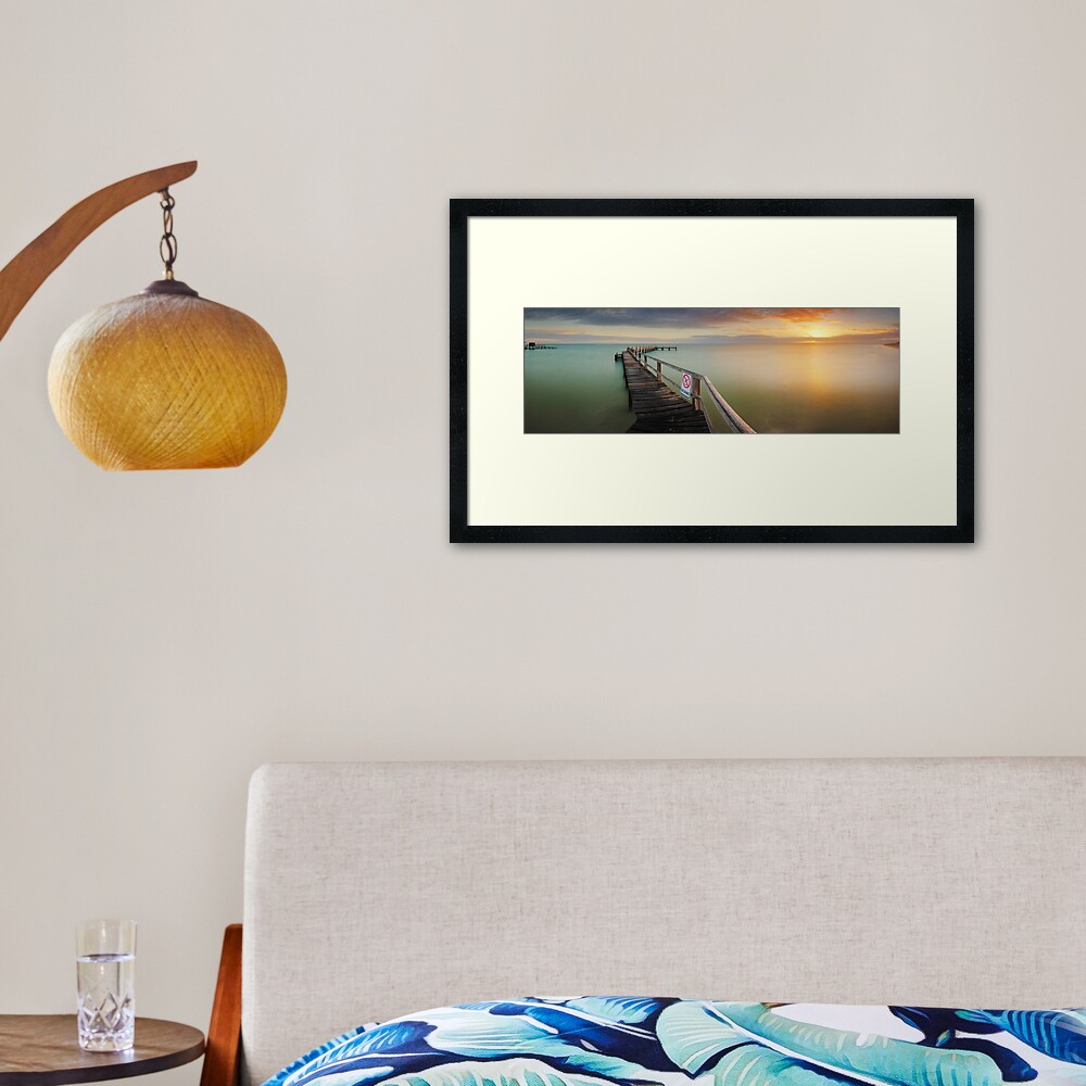 No Diving, Mornington Peninsula, Victoria, Australia Framed Art Print