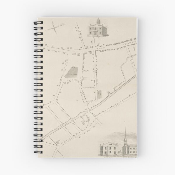 Item preview, Old Worcester MA Map (1829) Vintage Massachusetts Heart of the Commonwealth Vintage Atlas designed and sold by BravuraMedia.