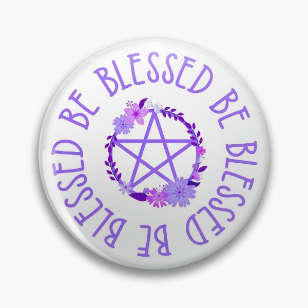 Artikelvorschau, Blessed Be Purple Floral Pentacle Cheeky Witch® entworfen und verkauft von cheekywitch.