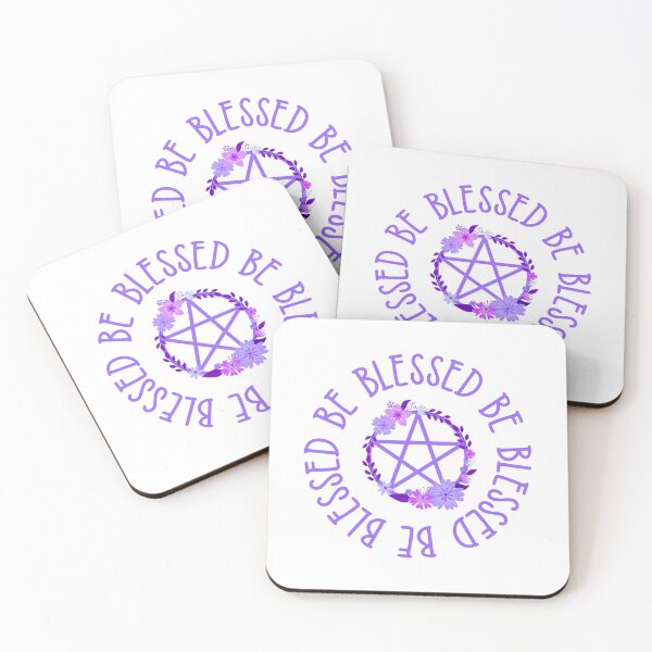 Item preview, Blessed Be Purple Floral Pentacle Cheeky Witch® designed and sold by cheekywitch.