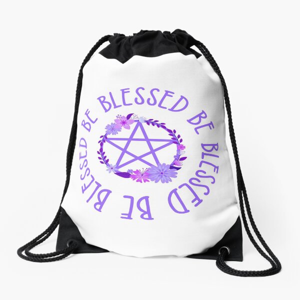 Item preview, Blessed Be Purple Floral Pentacle Cheeky Witch® designed and sold by cheekywitch.