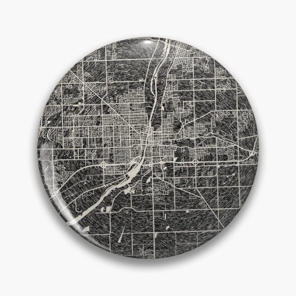 Item preview, Joliet map Illinois Ink lines designed and sold by InkMaps.