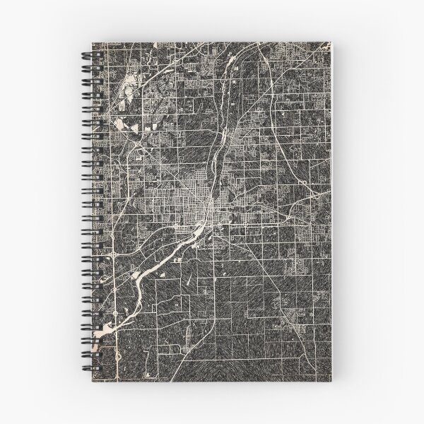 Artikelvorschau, Joliet map Illinois Ink lines 2 entworfen und verkauft von InkMaps.