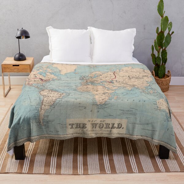 Item preview, Old World Map (1876) Vintage Global Continents Atlas designed and sold by BravuraMedia.