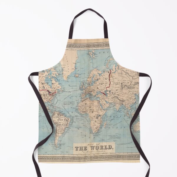 Item preview, Old World Map (1876) Vintage Global Continents Atlas designed and sold by BravuraMedia.