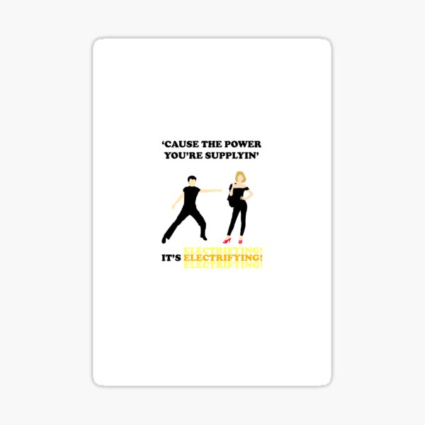 "GREASE It's Electrifying! Design" Sticker by JAMESEHLE Redbubble