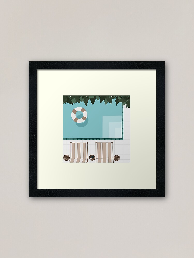 Alternate view of Pool View Framed Art Print