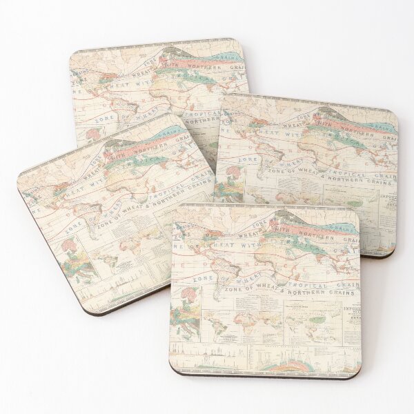 Item preview, Old World Agricultural Map (1854) Vintage Global Crops & Produce Atlas designed and sold by BravuraMedia.