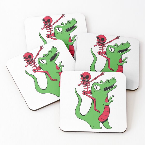 Item preview, Skeleton dabbing riding Dinosaur  designed and sold by TRIBExSPACE.