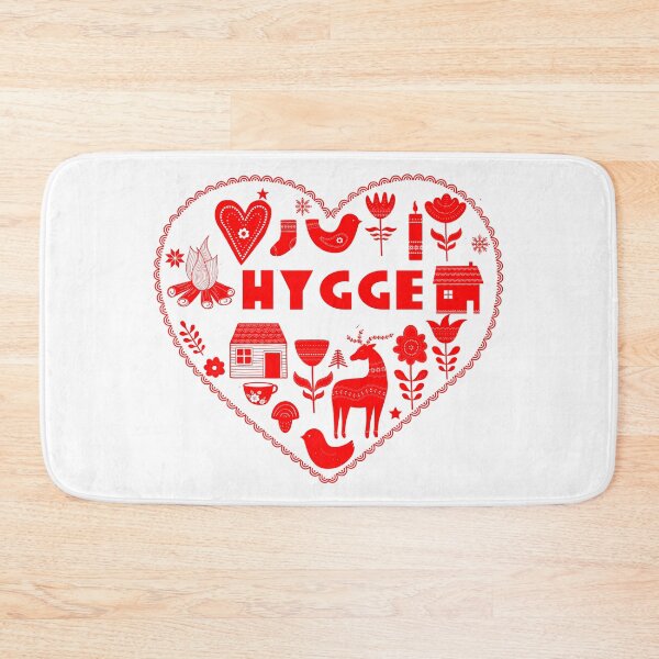 Item preview, Hygge Heart Danish Cozy Symbols Scandinavian Art, designed and sold by funnytshirtemp.