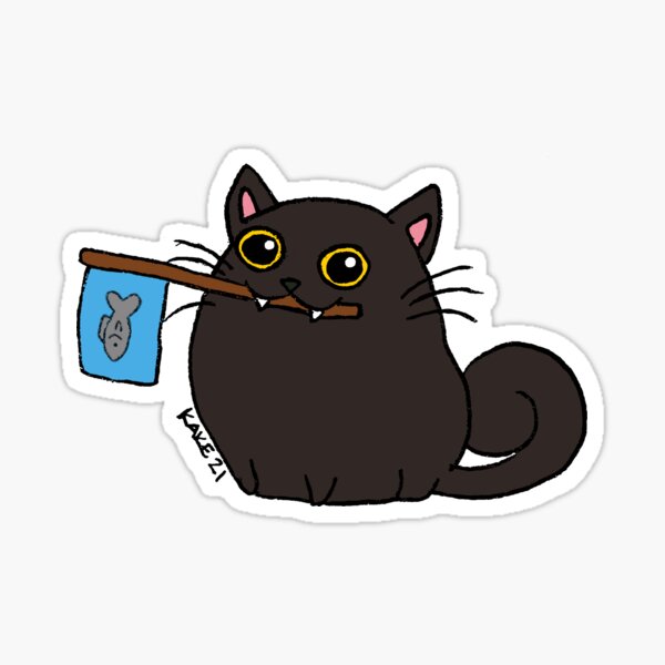 Blob Cat Stickers for Sale