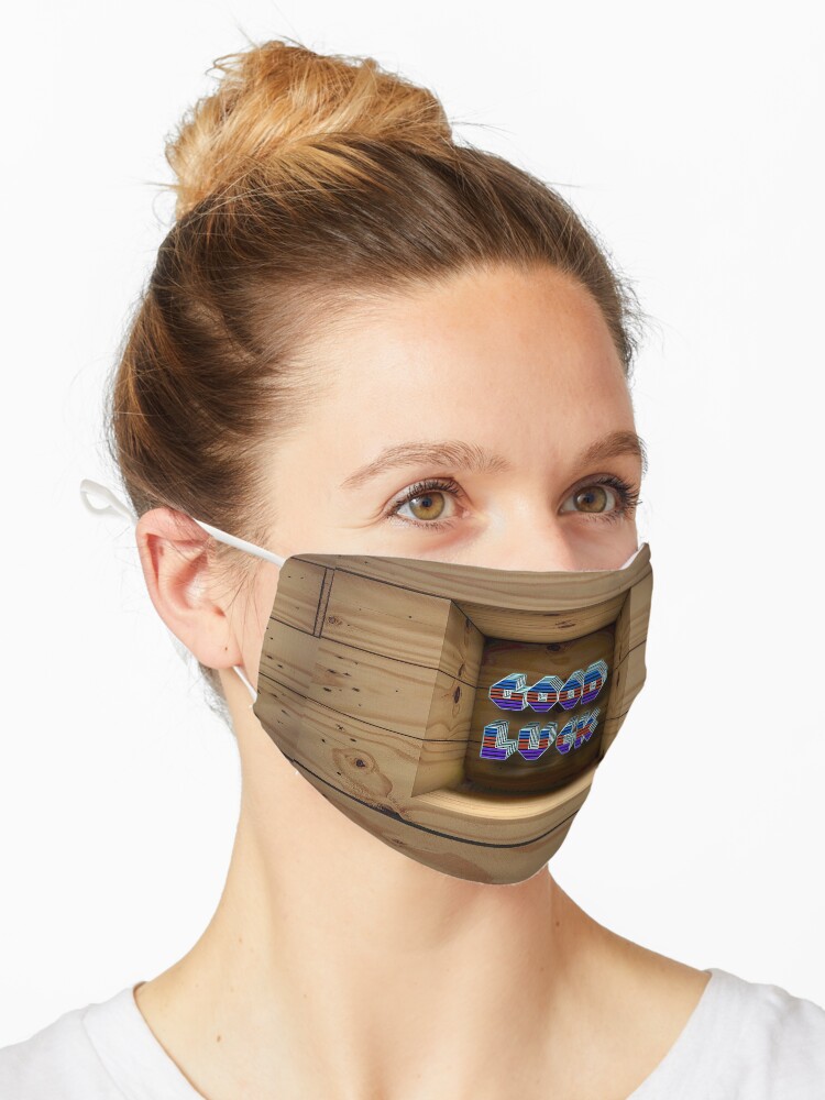 Thumbnail 1 of 5, Mask, Good Luck designed and sold by vkdezine.