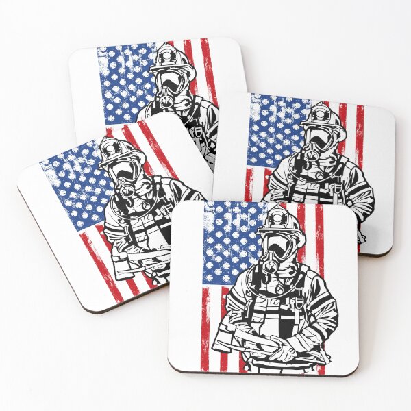 Item preview, American fireman USA over an American Flag Circle | Firefighter | Gift idea designed and sold by Emil1993.