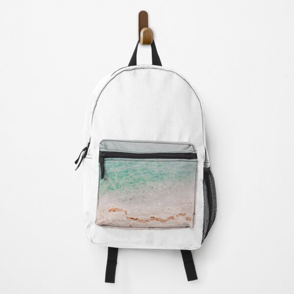 Item preview, Dead Sea turquoise salt water, Israel landscape, desert, floating salt crystals designed and sold by Prints Actually.
