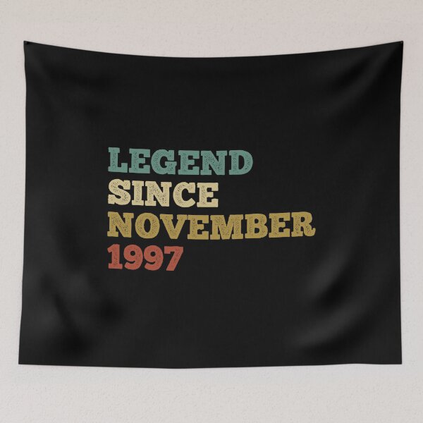 Item preview, legend since november 1997, vintage 1997 t shirt, 24th birthday shirt, november birthday shirt, november birthday, november shirt designed and sold by T-DESIGNEDZ.