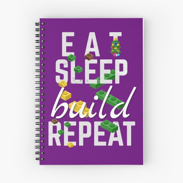 Item preview, eat sleep build repeat blocks master shirt designed and sold by hanlynstyle.