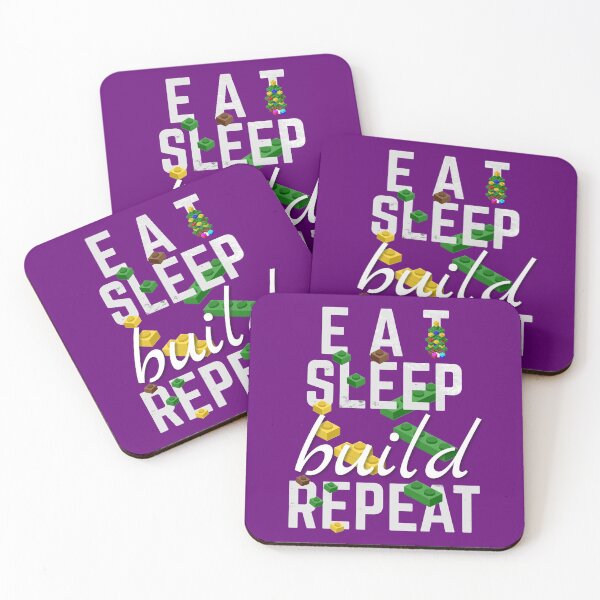 Item preview, eat sleep build repeat blocks master shirt designed and sold by hanlynstyle.