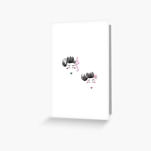 Japanese Geisha Greeting Card