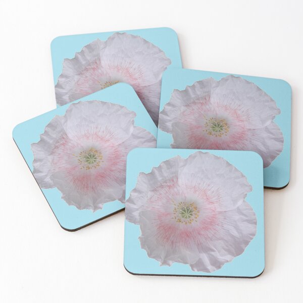 Item preview, KABFA Designs and Volksbolts, Vintage English Country Garden Pink Poppy with sky blue back ground. Flowers, flower, designed and sold by KABFA Designs.