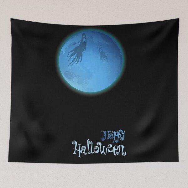Item preview, happy halloween Moon blue 2021 designed and sold by Red_Stickers.