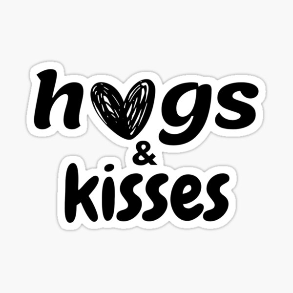 Hugs And Kisses Sticker For Sale By Candidbeing Redbubble