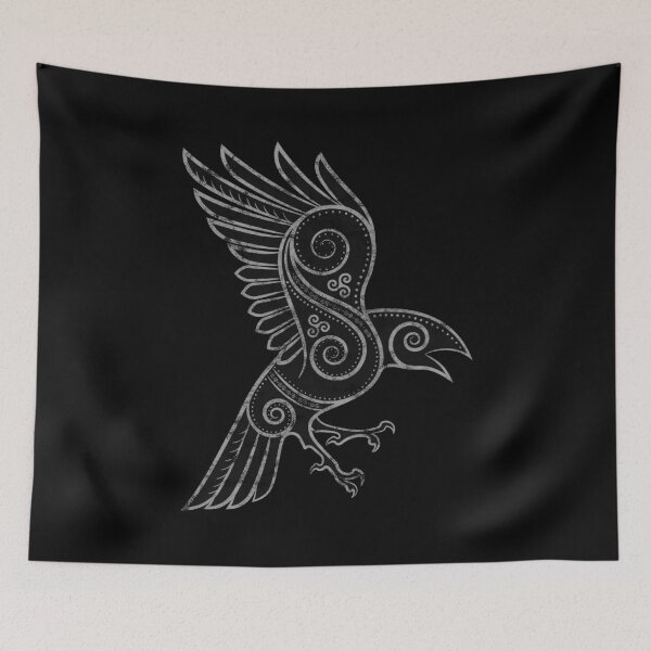Item preview, Distressed Odins Raven designed and sold by ProfCatPardus.