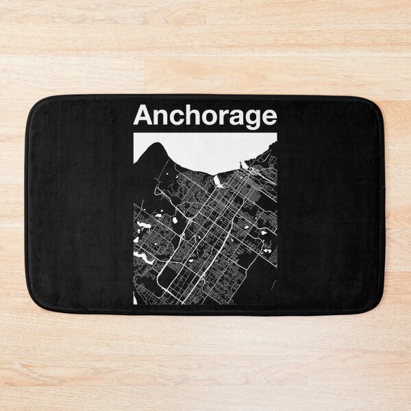 Item preview, Anchorage Alaska Vintage Style Home AK Map designed and sold by toutwearapparel.