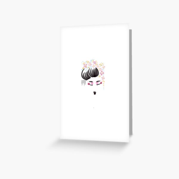 Japanese Geisha Greeting Card