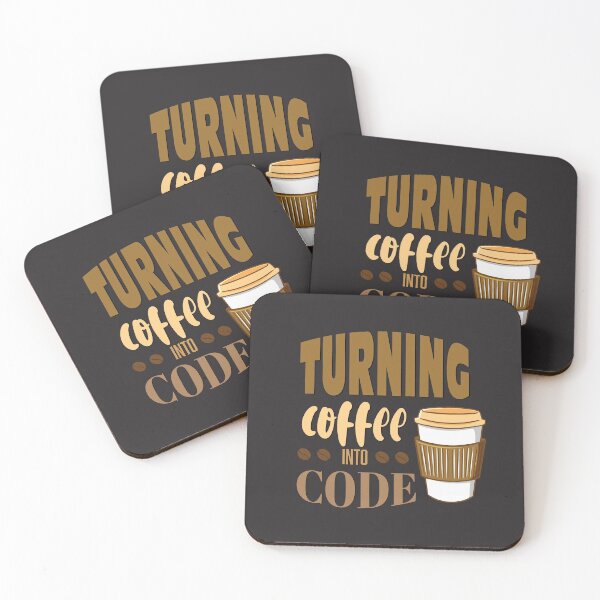 Item preview, Turning coffee into code - coffee/takeaway cup designed and sold by Code  Monkeys.