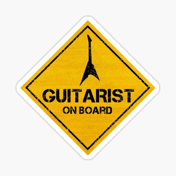 Artikel-Vorschau von Gitarrist an Bord - Rockgitarre, designt und verkauft von CAUTION SHOP.