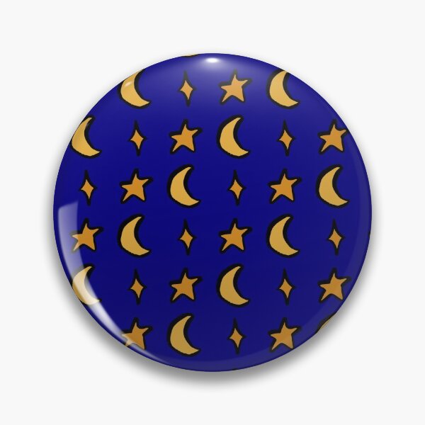 Item preview, Moon and stars doodle pattern on blue designed and sold by NatureArtUK.