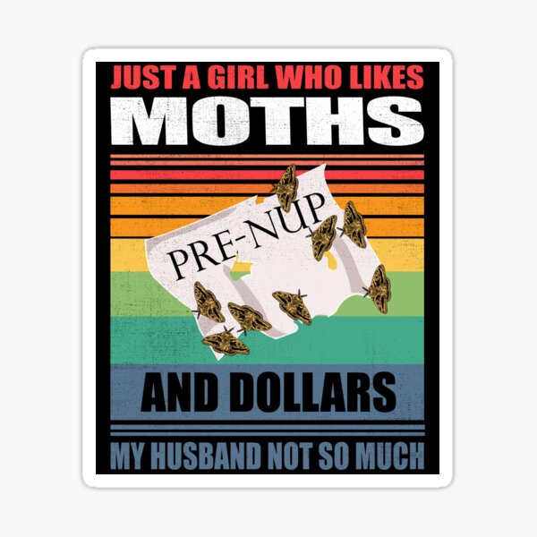 Item preview, Vintage Moths Retro Moth Pre-Nup prenuptial agreement Marriage dollars Betularia Hoverfly Noctuid Lover Gift designed and sold by TheAplus.