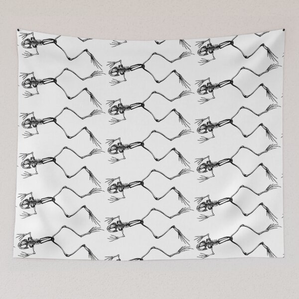 Item preview, Frog Skeleton Vintage Print designed and sold by PorcelaineGhost.