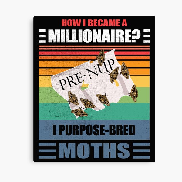 Item preview, Vintage Moths Retro Moth Prenup Marriage Millionaire Betularia Hoverfly Noctuid Lover Gift designed and sold by TheAplus.