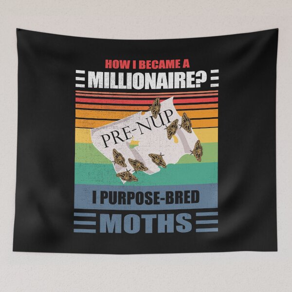 Item preview, Vintage Moths Retro Moth Prenup Marriage Millionaire Betularia Hoverfly Noctuid Lover Gift designed and sold by TheAplus.