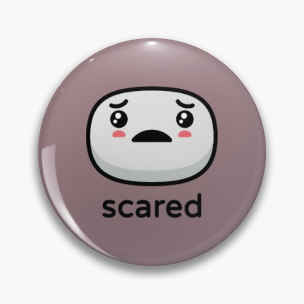 Scared Funny Face Cartoon Emoji - Funny Face - Pin