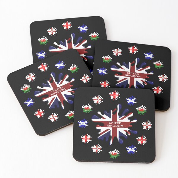 Item preview, United Kingdom Flags Paint Splat Design designed and sold by wimblettdesigns.