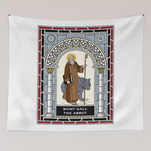 Item preview, SAINT GALL under STAINED GLASS designed and sold by CatholicSaints.