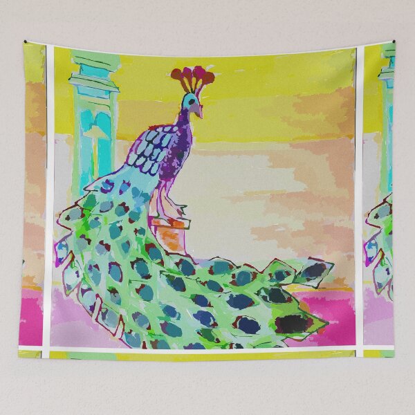 Item preview, Sunset and a Peacock designed and sold by LATIGO BAYNE.