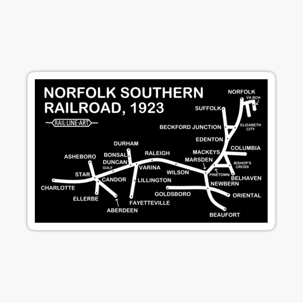 Norfolk Southern Railroad 1923 Sticker For Sale By Rail Line Art   St,small,507x507 Pad,600x600,f8f8f8 