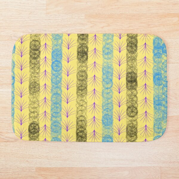Item preview, Alternating stripes of leaves and circles designed and sold by MsArtyCrafts.