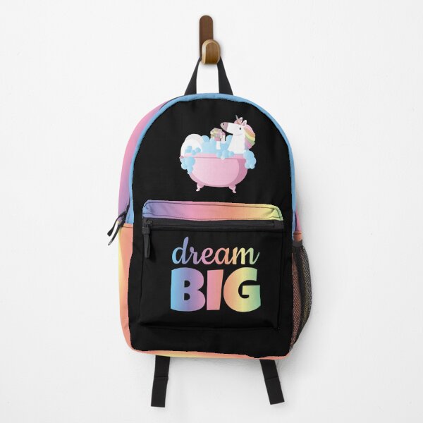 Item preview, Dream big - black and rainbow unicorn designed and sold by FunnyChameleon.