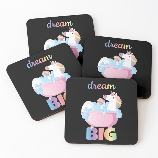 Item preview, Dream big - black and rainbow unicorn designed and sold by FunnyChameleon.