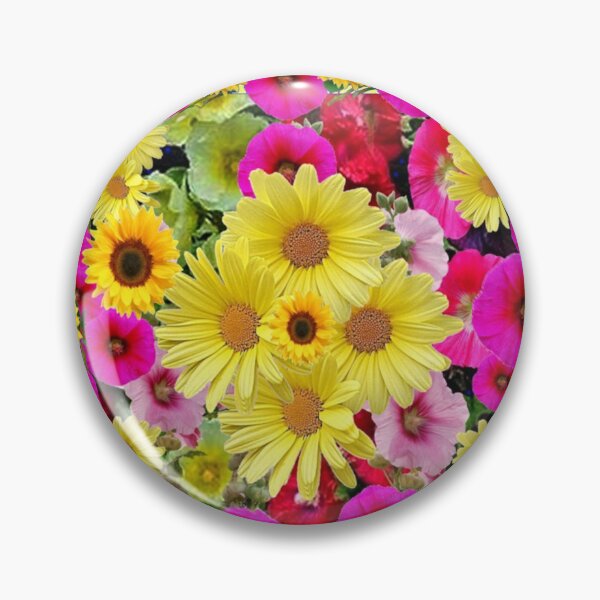 Artikelvorschau, SONNENBLUMEN & FUCHSIA HOLLYHOCKS FLORAL ABSTRACT entworfen und verkauft von sharlesart.
