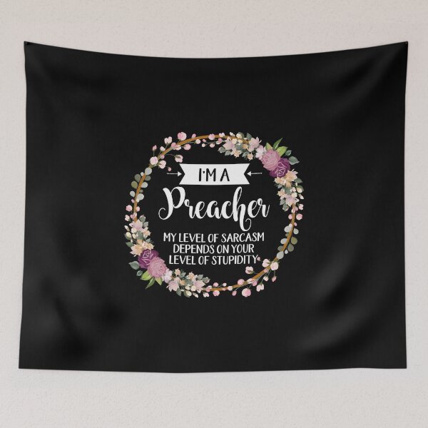 Item preview, I'm A Preacher My Level Of Sarcasm Depends On Your Stupidity, Preacher shirt, gifts for her, best friend gift Unique Gift Office Desk designed and sold by Orange Pieces.
